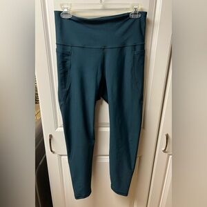 Old Navy Teal Leggings, Large, Workout Leggings, Side Pockets